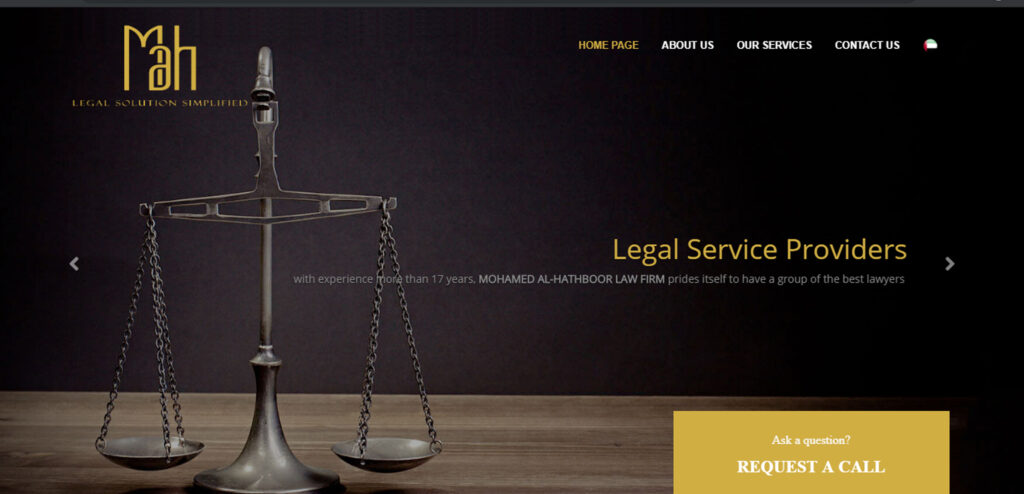 Mohamed Al-Hathboor Law Firm (MAH) website was developed and designed by The Future Vision for Computer Systems & Networks, made by experienced developers working within the leading IT solutions company to deliver high quality website development.
