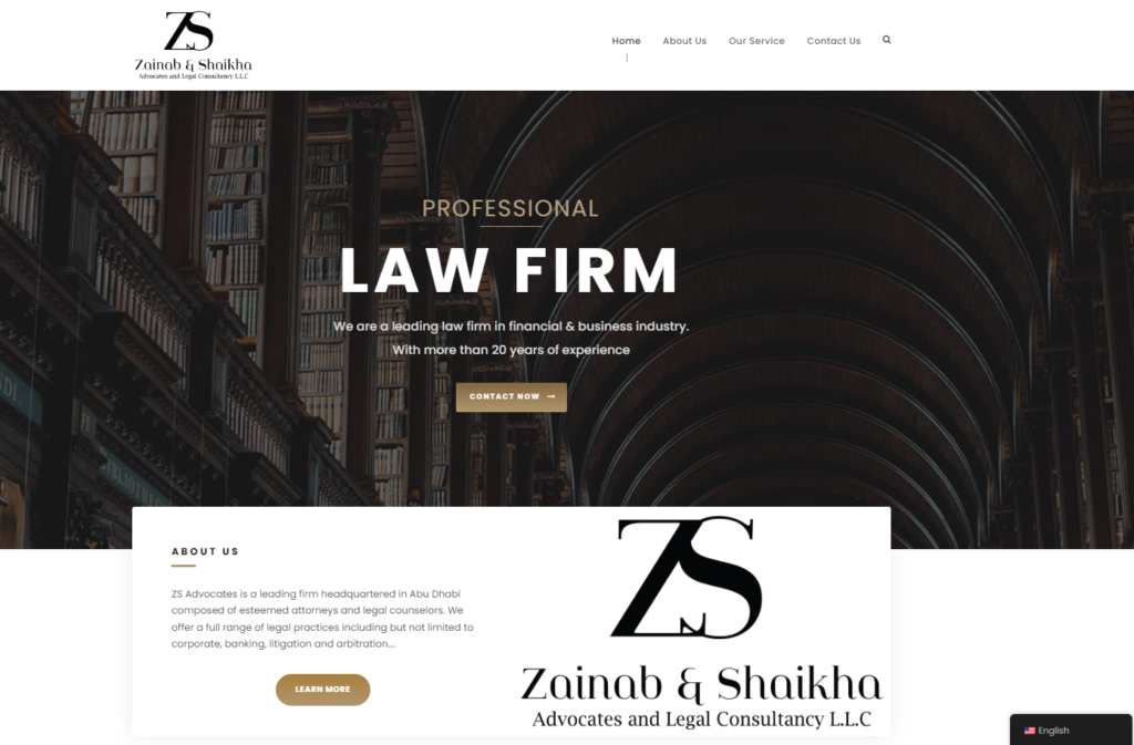 Zainab and Shaikha Advocates and Legal Consultancy LLC website was developed and designed by The Future Vision for Computer Systems & Networks, made by experienced developers working within the leading IT solutions company to deliver high quality website development.